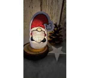 Stickdatei ITH - Weihnachtswichtel Teelichthülle